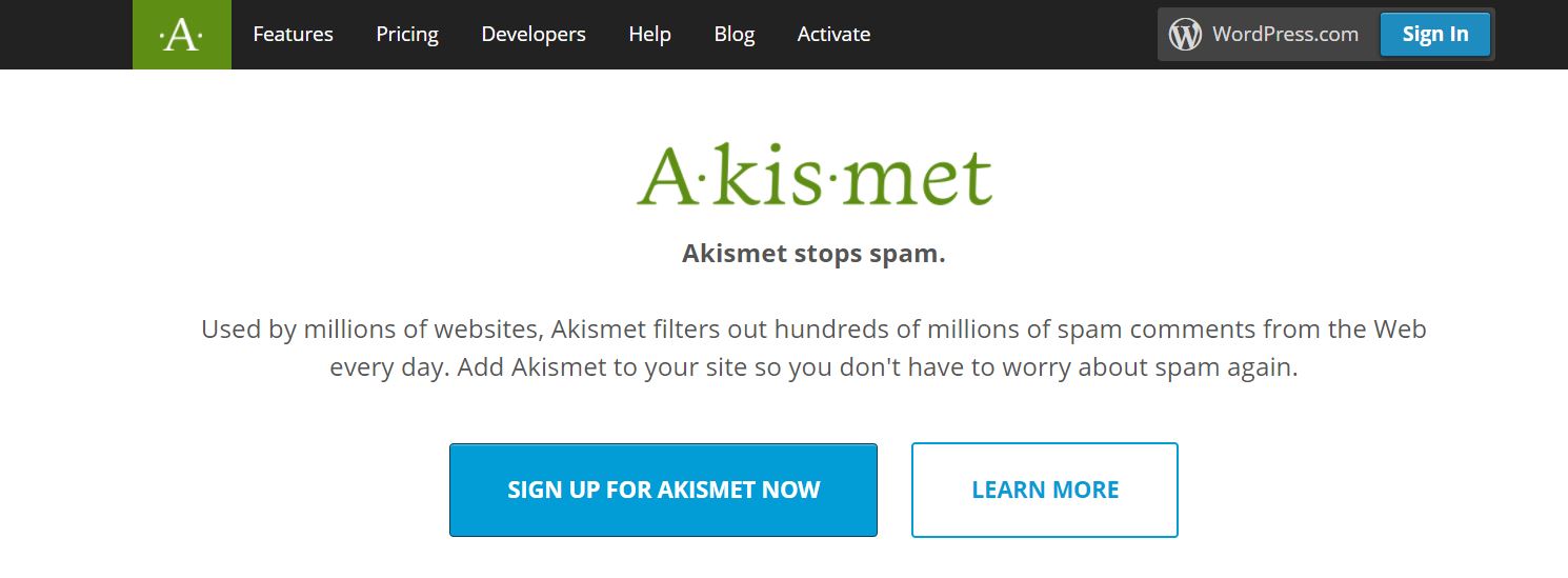 Akismet Spam Protection: WordPress Spam Protection Plugin