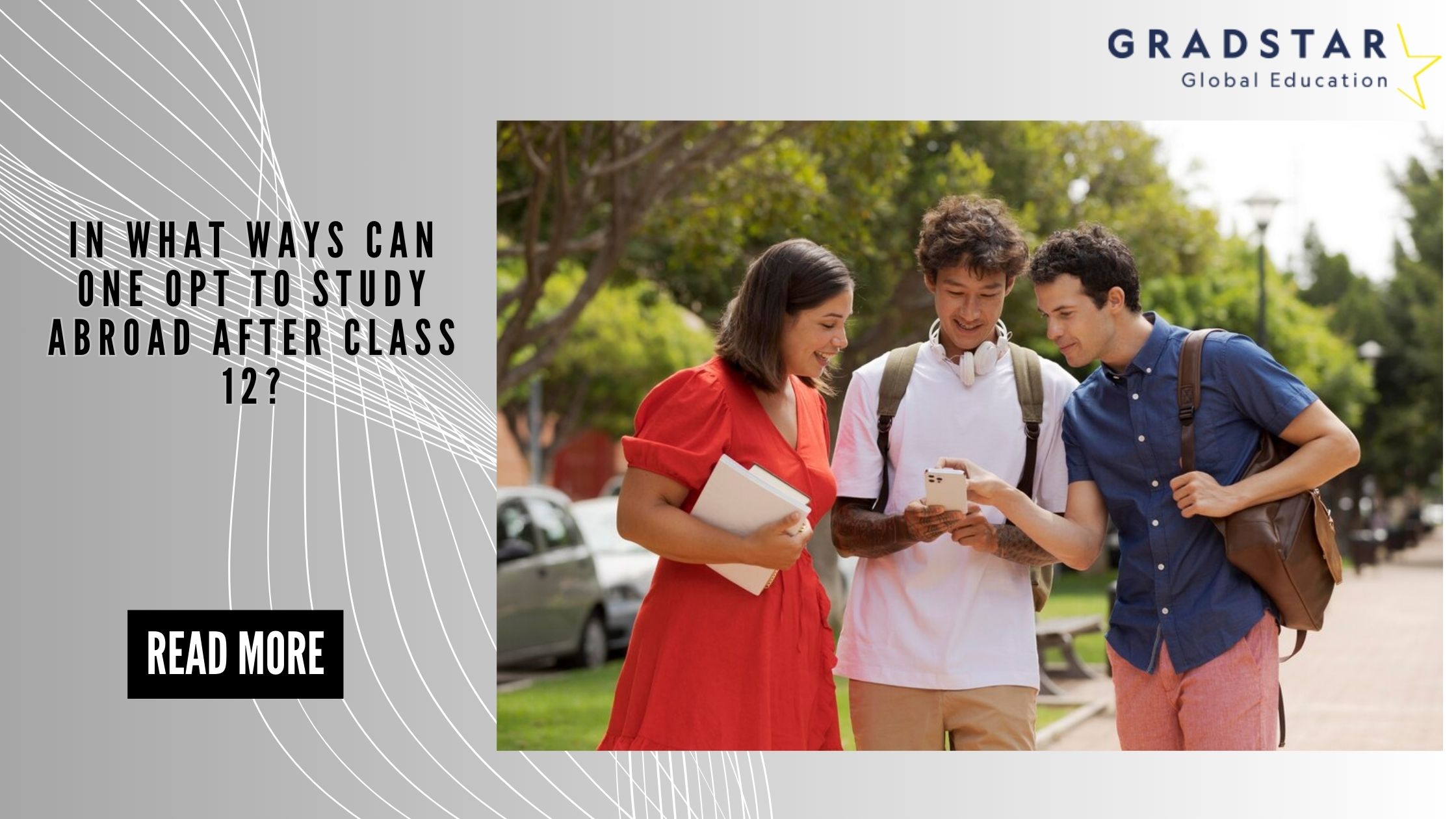 In what ways can one opt to study abroad after class 12?