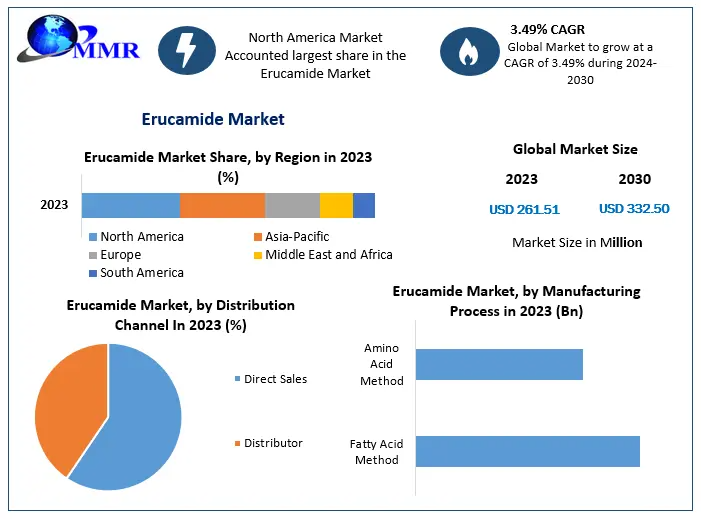 Erucamide Market to Exhibit a CAGR of 3.49%, Reaching US$ 332.50 Mn by 2030
