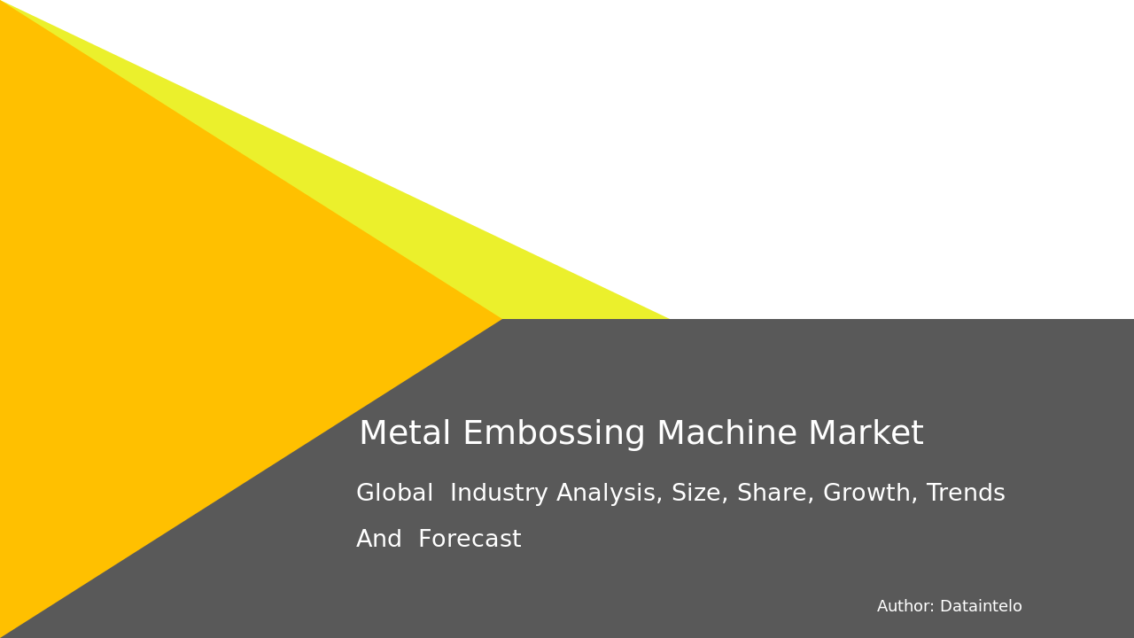Comprehensive Market Report on Metal Embossing Machines 2032