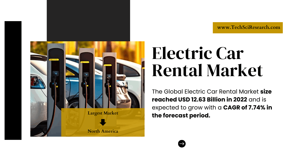 Electric Car Rental Market Forecast: USD 12.63 Billion in 2022, {7.74%} CAGR by 2028