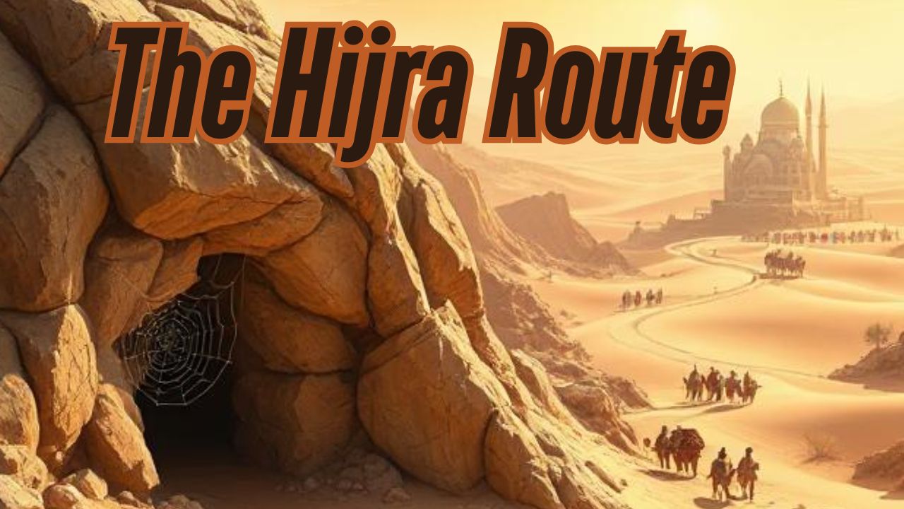 The Hijra Route: Journey of Prophet Muhammad (PBUH) and Hazrat Abu Bakr (RA) from Makkah to Madinah