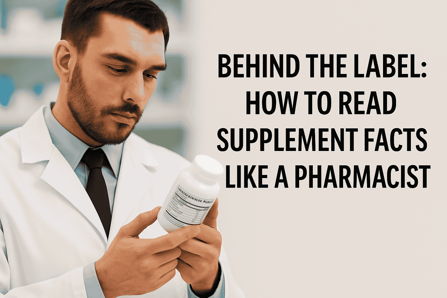 Behind the Label: How to Read Supplement Facts Like a Pharmacist