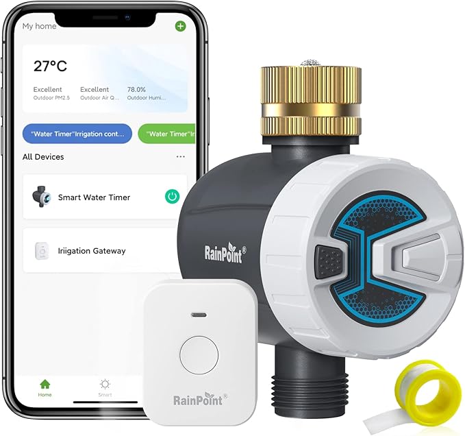 RainPoint TTV102B+TWG009 WiFi Water Timer Review