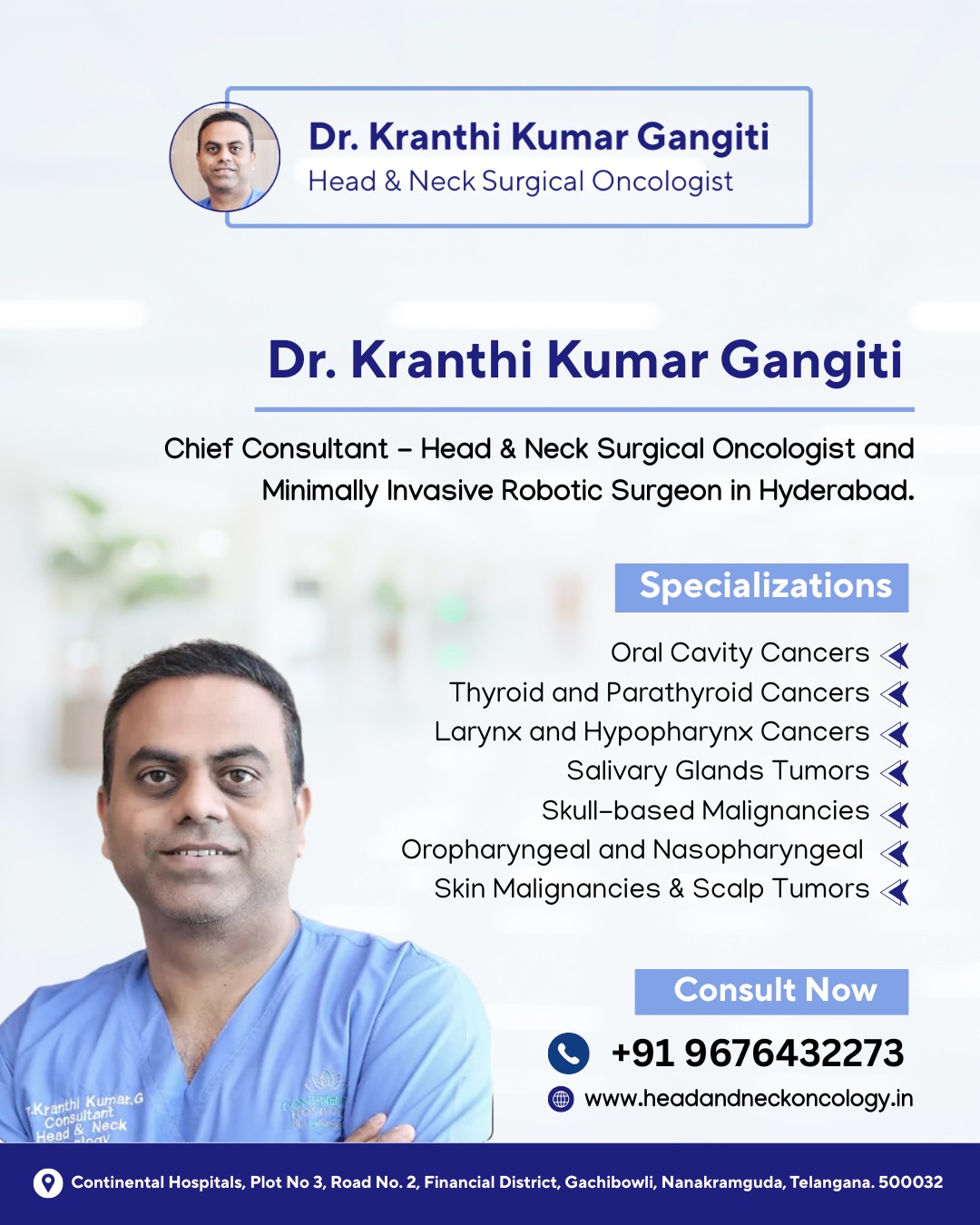 Best Head and Neck Cancer Specialist in Hyderabad &ndash; Trusted Care for Complex Conditions