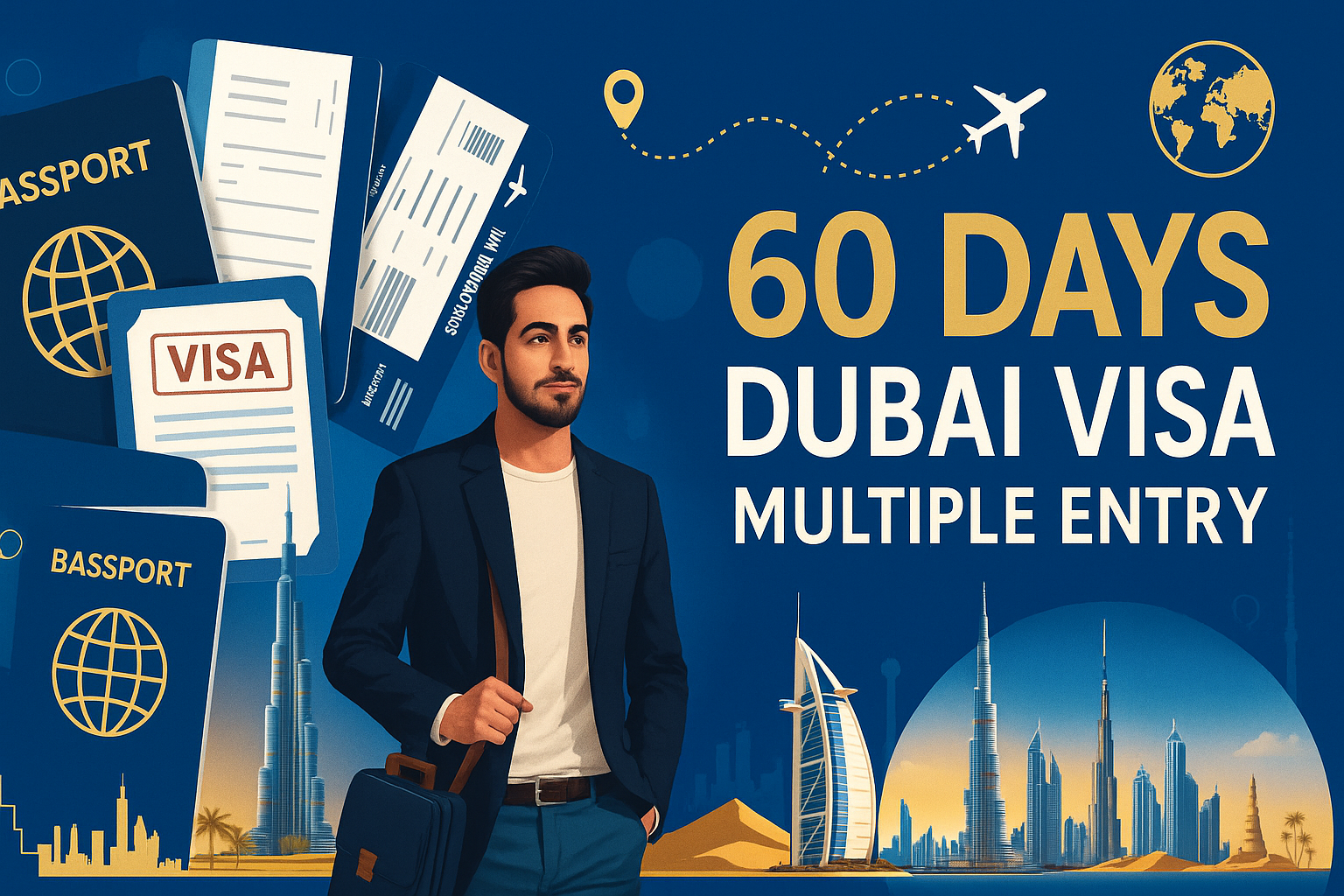 Complete 60-Day Multiple-Entry Dubai Visa Guide (2025): Apply, Re-Enter, Extend
