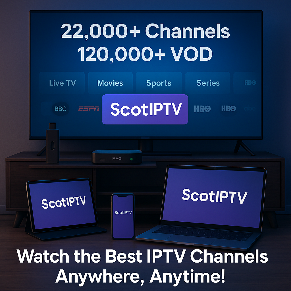 ScotIPTV &ndash; Best IPTV Service in 2026 | 22,000+ Live Channels & VOD