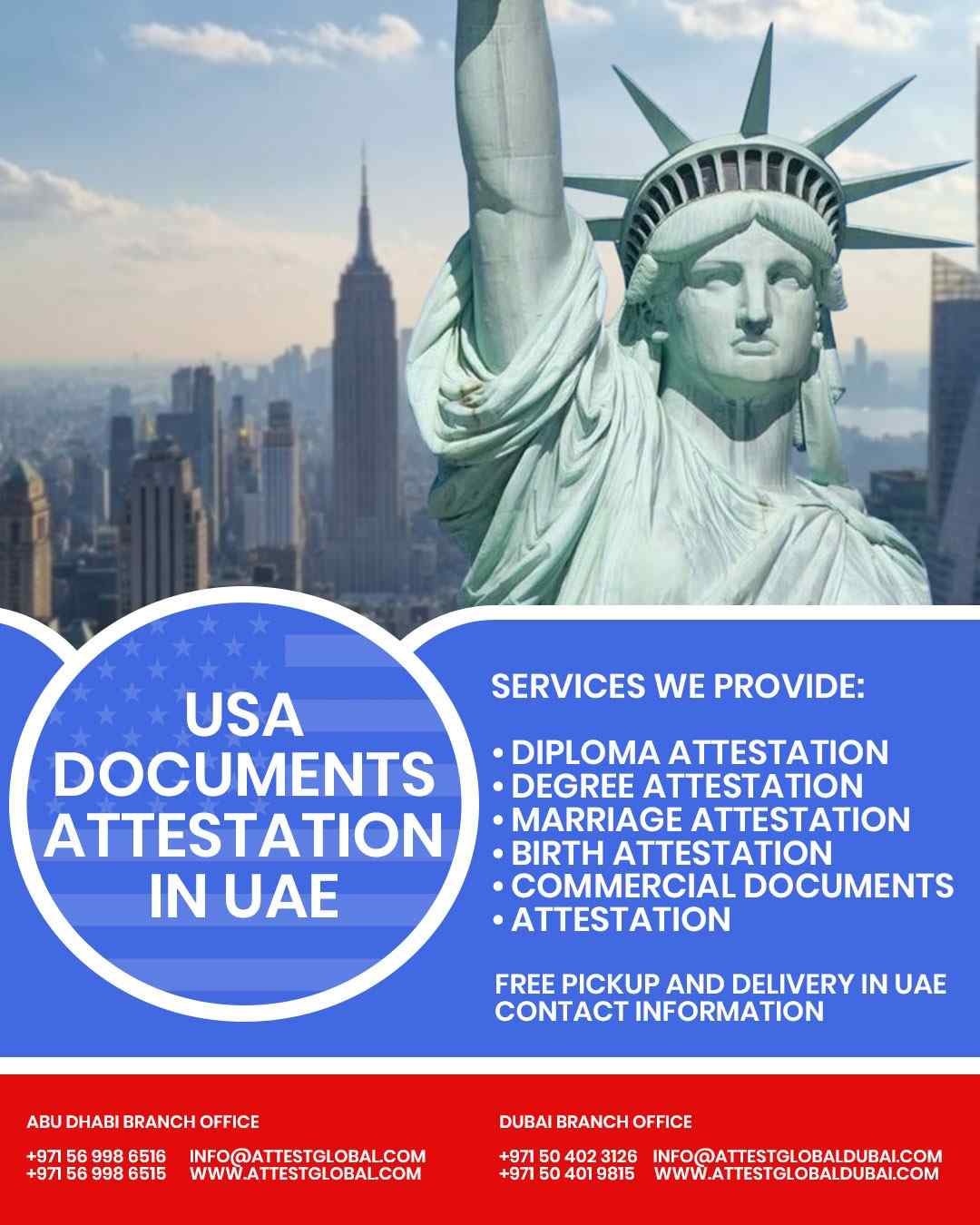 How to Get USA Document Attestation in the UAE: Process, Checklist & Costs