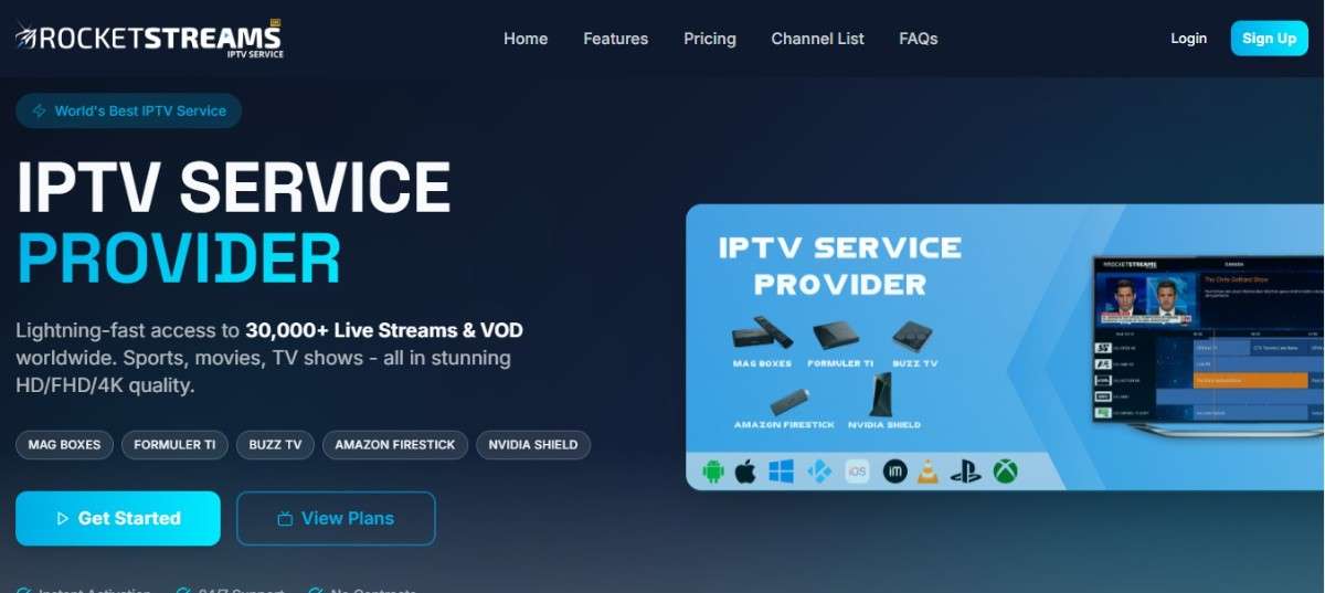 RocketStreams4K IPTV Review – 30,000+ Channels in 4K HD