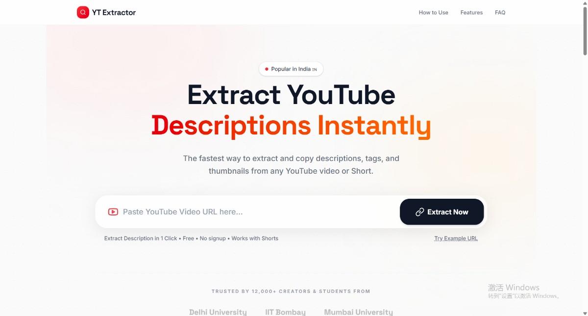 YouTube Description Extractor: Instantly Extract Video Descriptions for SEO & Competitor Analysis