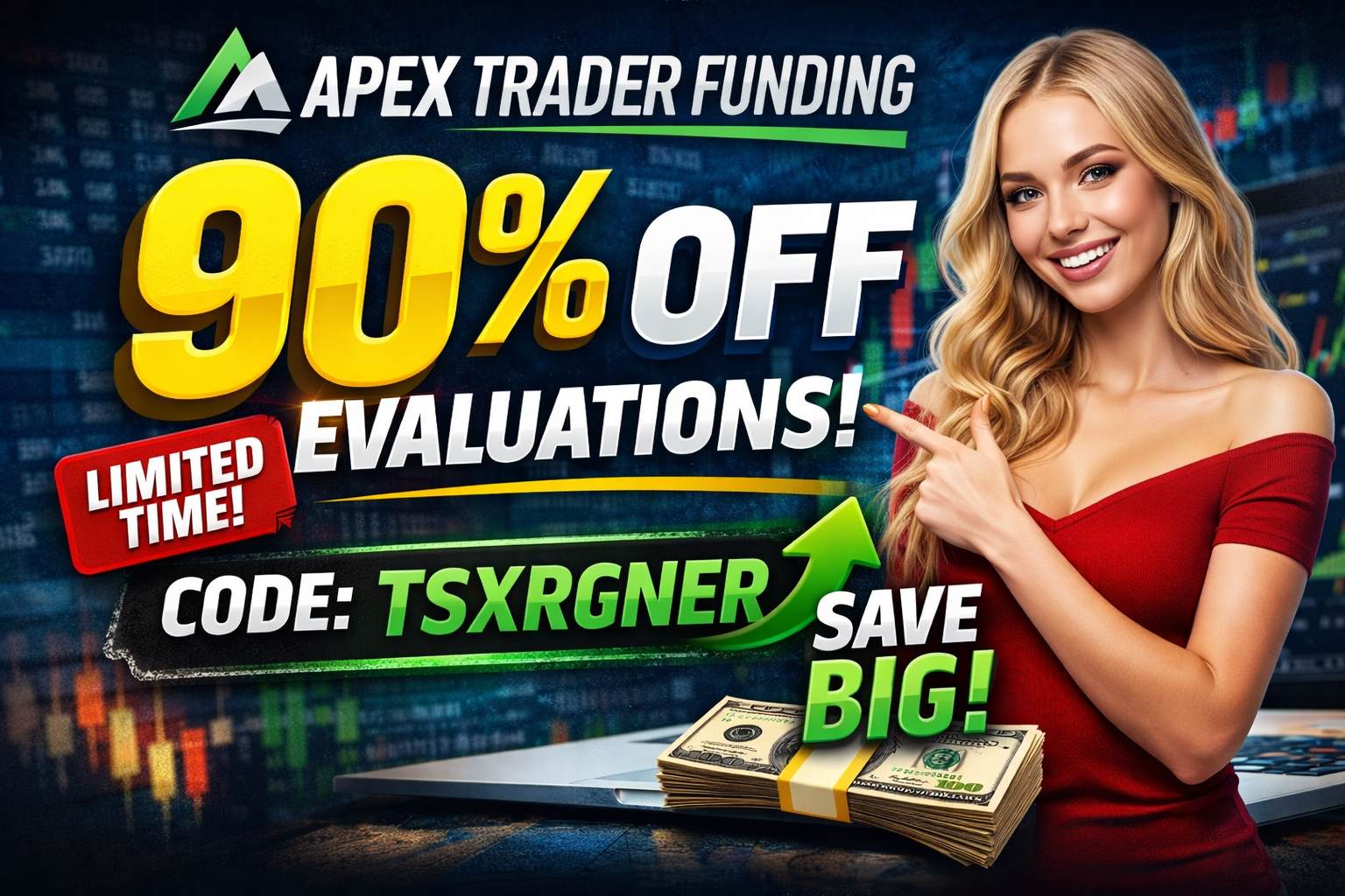 Apex Trader Funding TSXRGNER Up to 90% Promo Code in April 2026