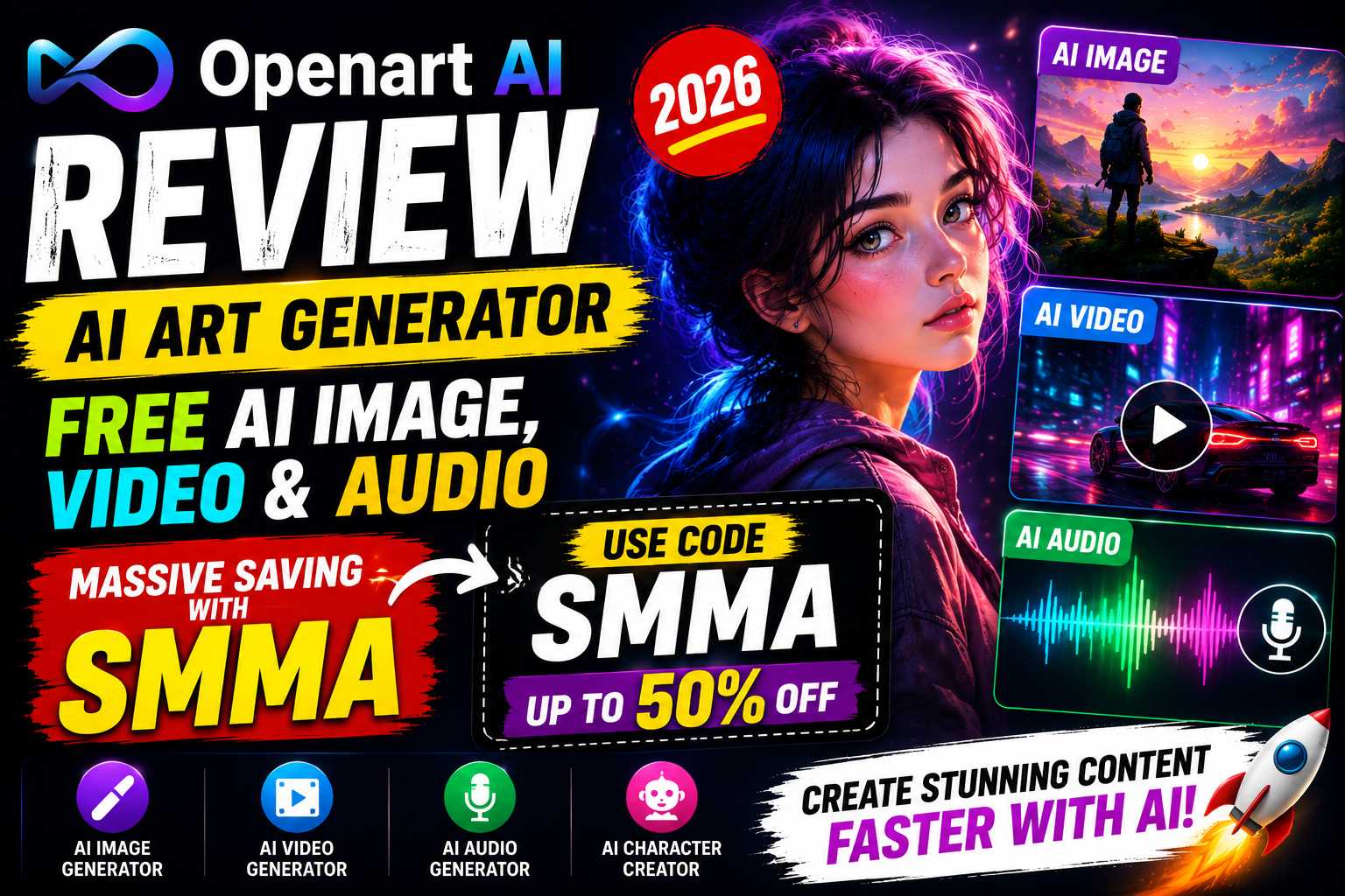 OpenArt AI Free Art Generator: Free AI Image, Video & Audio Generator 2026