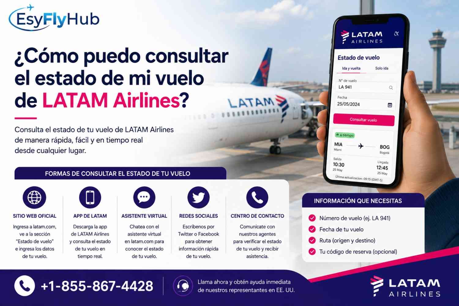 ¿Cómo puedo consultar el estado de mi vuelo de LATAM Airlines?