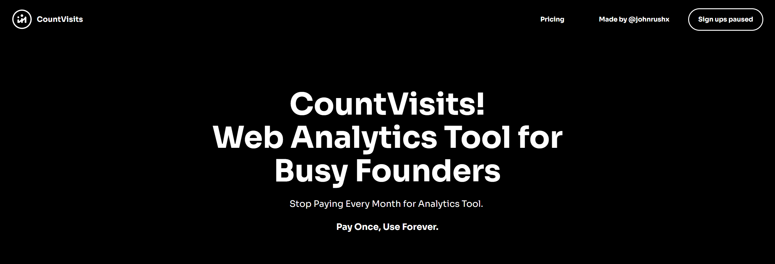 CountVisits: The Modern Web Analytics Platform Built for Busy Founders