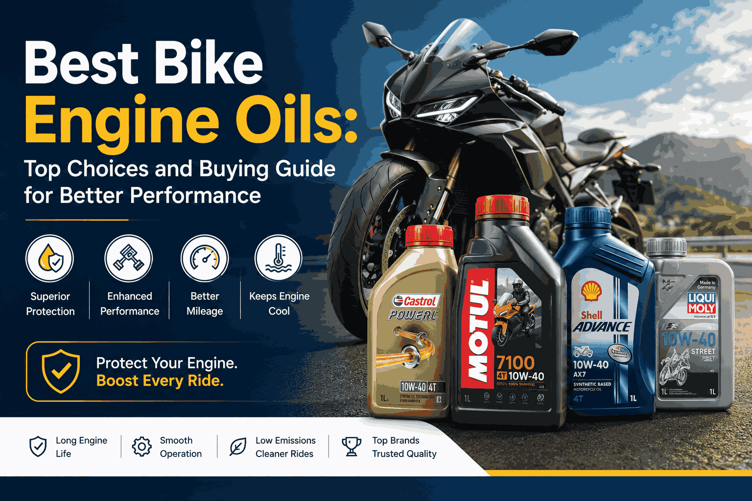 Best Bike Engine Oils: Top Choices for Performance, Protection, and Engine Life