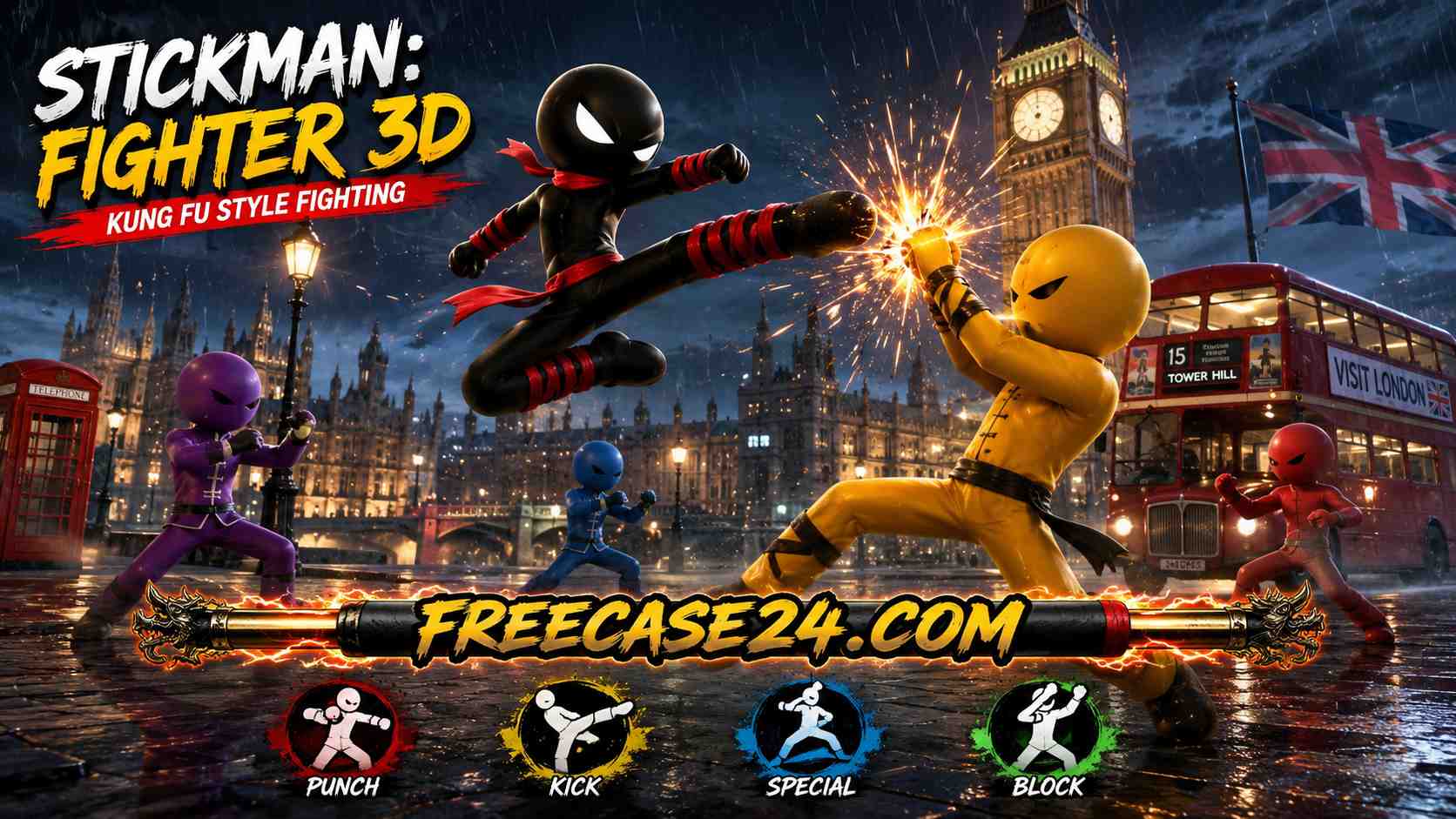 Stickman: Fighter 3D Game – Play Online Free on Freecase24