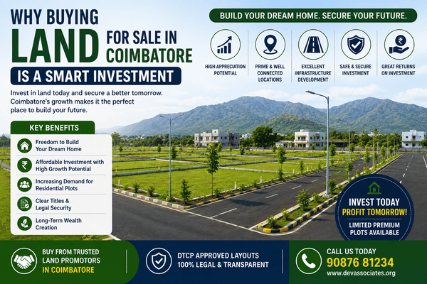 Why Buying Land for Sale in Coimbatore Is a Smart Investment