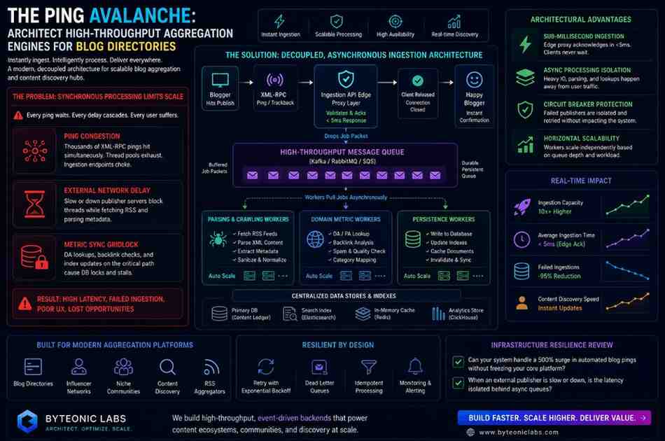 The Ping Avalanche: How to Architect High-Throughput Aggregation and Ingestion Engines for Blog Directories