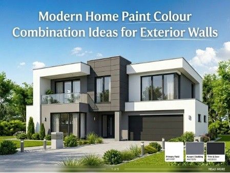 Modern Home Paint Colour Combination Ideas for Exterior Walls 
