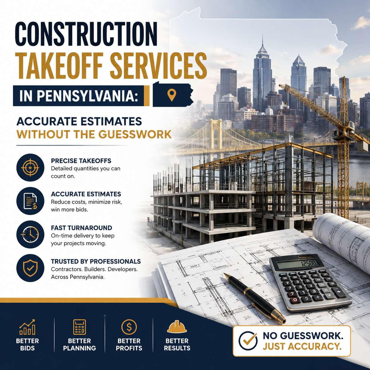 Construction Takeoff Services in Pennsylvania: Accurate Estimates Without the Guesswork