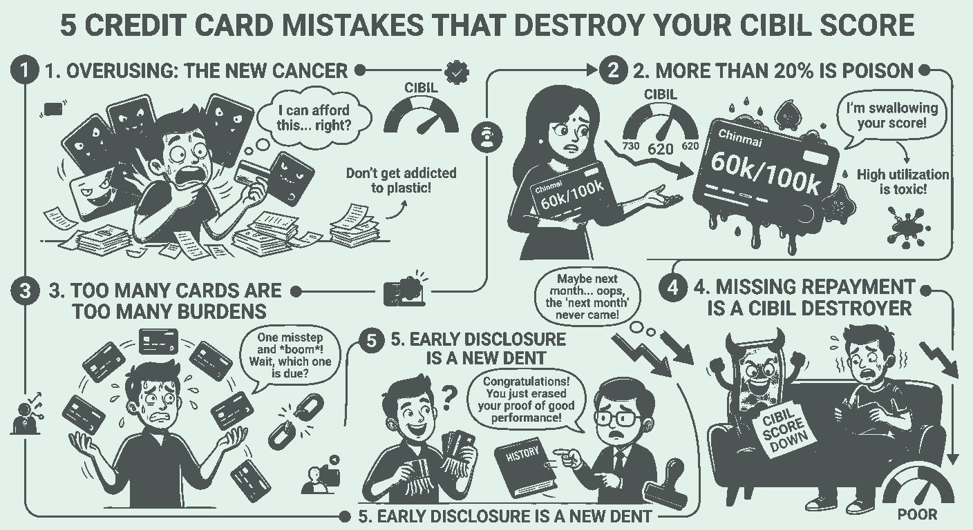 5 Credit Card Mistakes That Destroy Your CIBIL Score