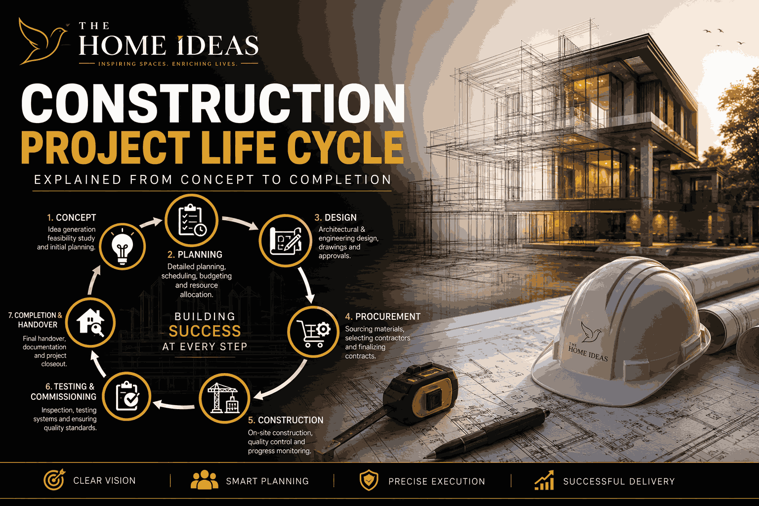 Construction Project Life Cycle Explained from Concept to Completion