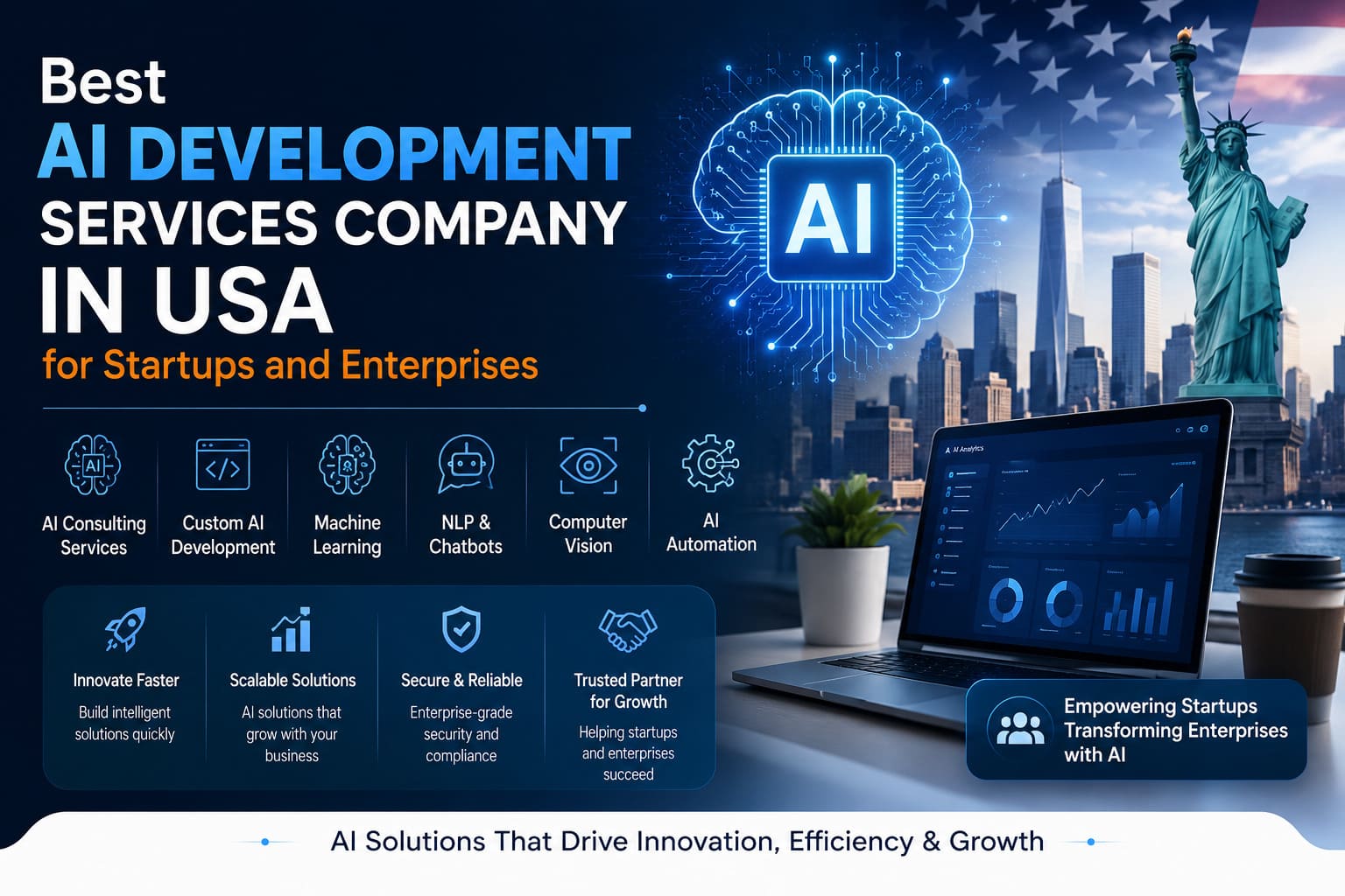 Best AI Development Services Company in USA for Startups and Enterprises