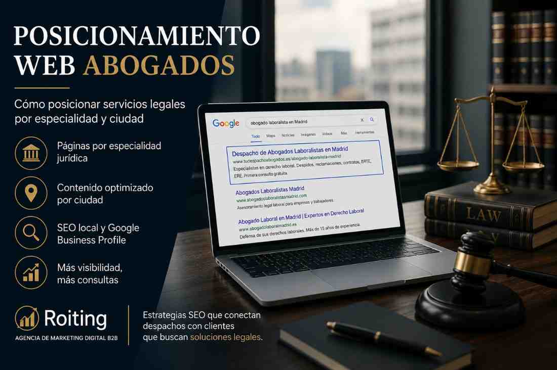 Cómo un despacho de abogados puede ganar visibilidad por especialidad y ciudad