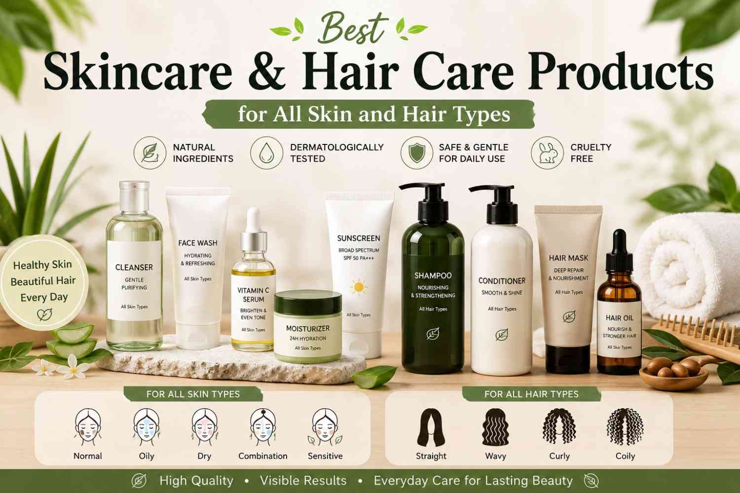 Best Skincare & Hair Care Products for All Skin and Hair Types