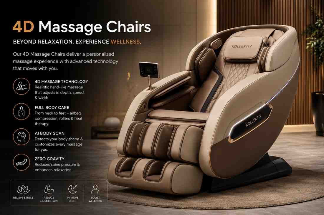 Discover Premium Comfort with Kollecktiv 4D Massage Chairs