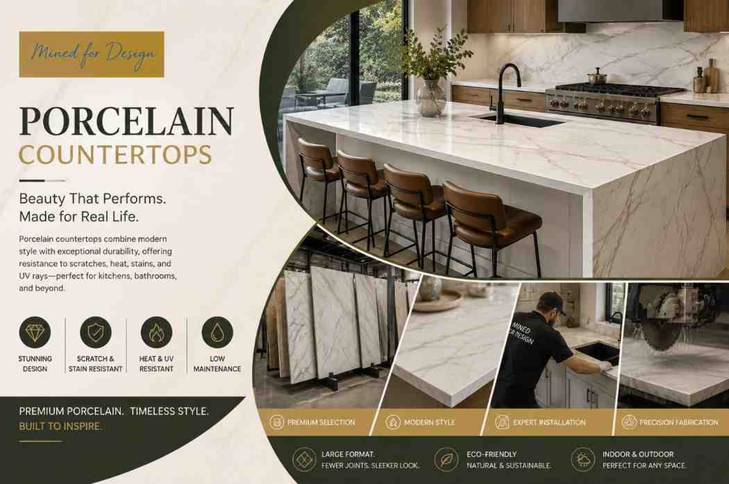 Porcelain Countertops: Where Modern Engineering Meets Timeless Design