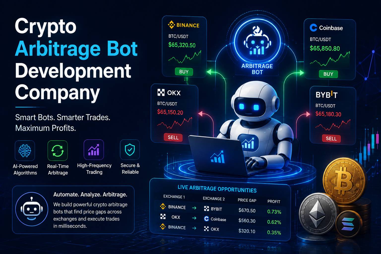 Crypto Arbitrage Bot Development Company: Automate Profitable Crypto Trading