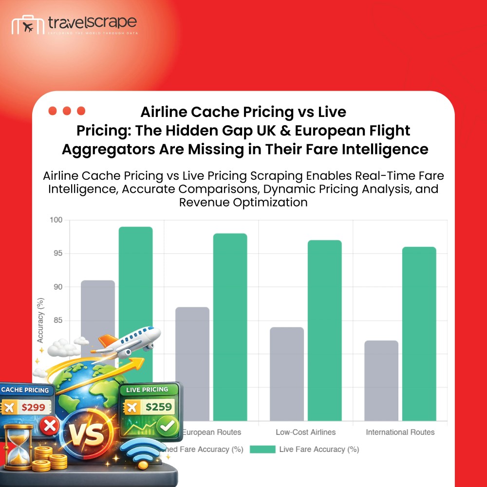Airline Cache Pricing vs Live Pricing scraping