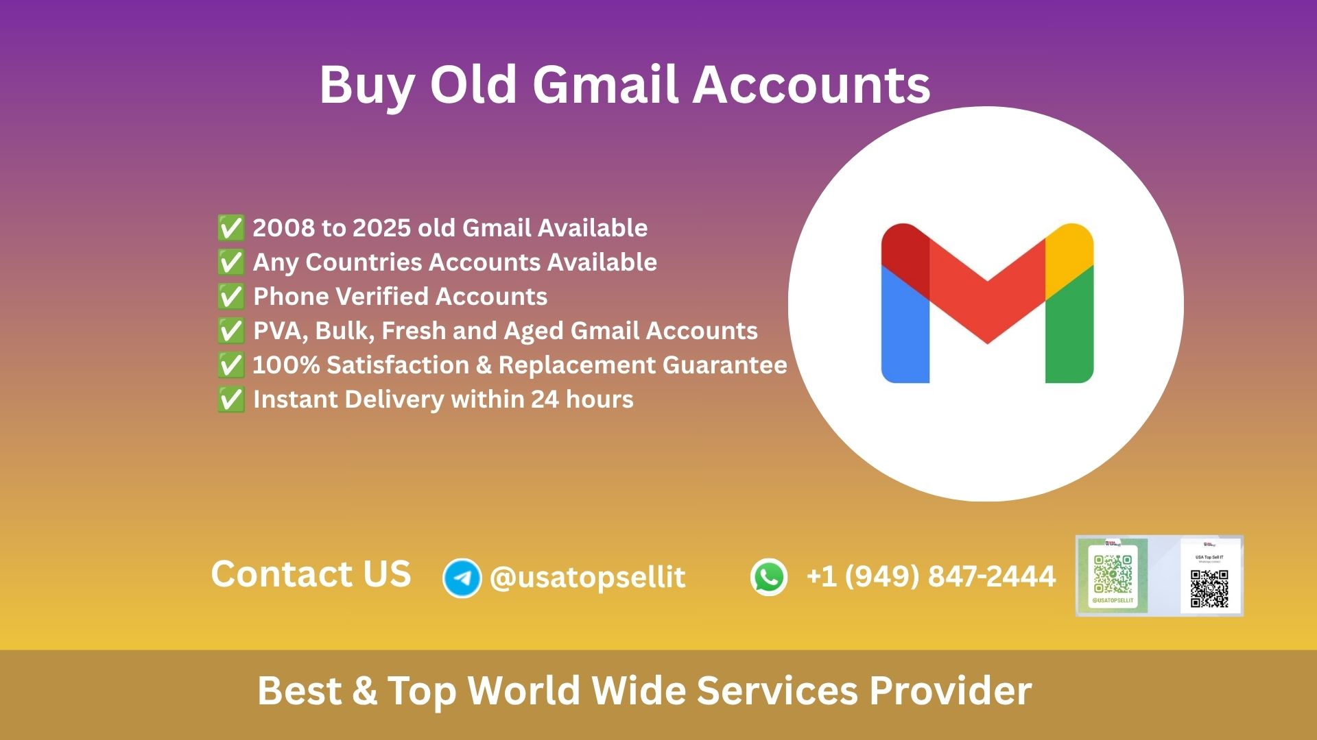 Buy Old Gmail Accounts (New Pva)