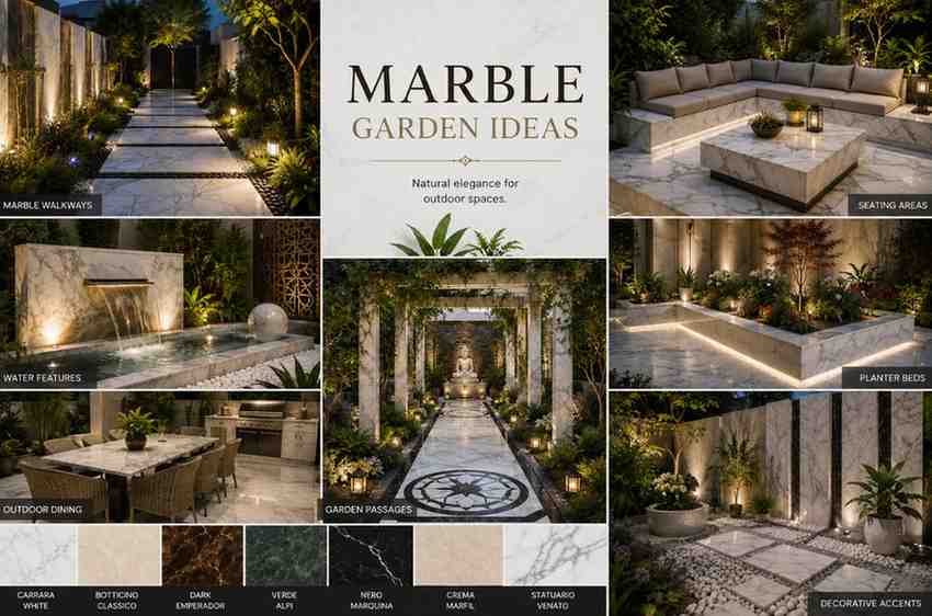 Marble Garden Ideas for Small and Large Outdoor Spaces granite marble shop in Bangalore