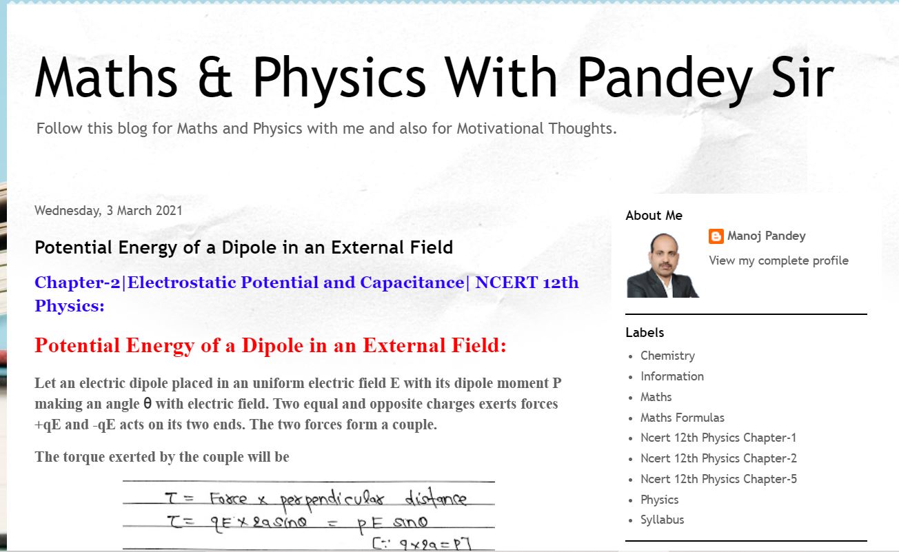 Maths and Physics with Pandey Sir